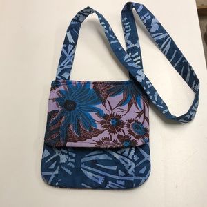 Boho batik crossbody bag handcrafted